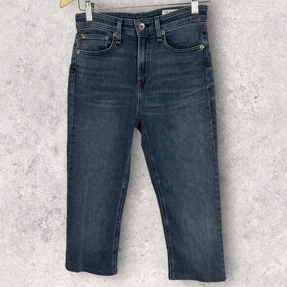 RAG & Bone Nina High Waist Ankle Skinny Jeans Grey Universe Size 25 Crop Denim - Picture 12 of 14